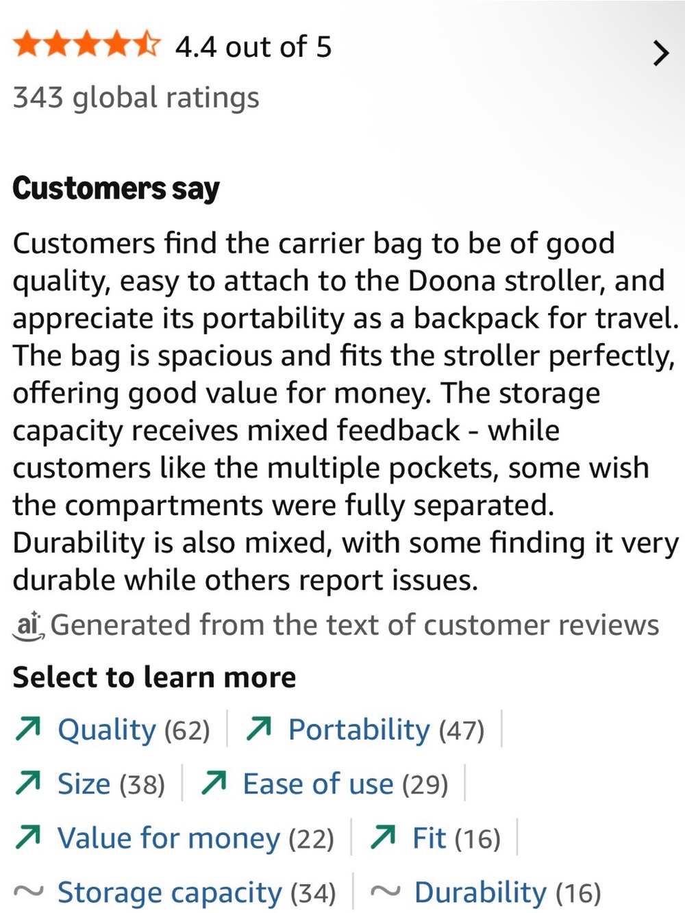Doona Stroller Bag Backpack - Diaper Bag - Picture 12 of 12